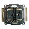GLS10-7113-08 Розетка 2-местная с защитной шторкой (механизм) б/з, 250В, 10А, серия Катрин, золото - фото 77054