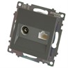 Розетка TV + компьютерная RJ-45 (механизм), серия Катрин, графит, GLS00-7106-06 - фото 77087