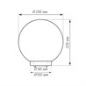 Светильник садово-парковый Feron НТУ 02-60-205 шар ПМАА E27 230V, призма дымчатый - фото 77425