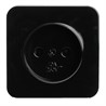 Розетка 1-местная б/з открытой установки, STEKKER, 250В, 10А, IP20, серия София, черный, MST10-11-02 - фото 77864