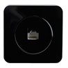 Розетка RJ-45 открытой установки, 1-местная, STEKKER, серия София, черный, MST00-20-02 - фото 77869