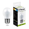 Лампа светодиодная Feron LB-95 Шарик E27 7W 175-265V 4000K - фото 78809