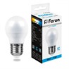 Лампа светодиодная Feron LB-95 Шарик E27 7W 175-265V 6400K - фото 78810