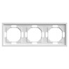Рамка STEKKER, PFR00-5003-01 3-местная, серия Эмили, белый фарфор, soft touch - фото 79938