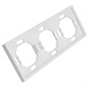 Рамка STEKKER, PFR00-5003-01 3-местная, серия Эмили, белый фарфор, soft touch - фото 79939