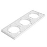 Рамка STEKKER, PFR00-5003-01 3-местная, серия Эмили, белый фарфор, soft touch - фото 79941