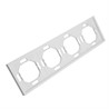 Рамка STEKKER, PFR00-5004-01 4-местная, серия Эмили, белый фарфор, soft touch - фото 79946
