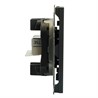 Розетка компьютерная 2-местная RJ-45 (механизм), STEKKER, серия Эмили, RST00-5111-05, черный уголь, soft touch - фото 80661