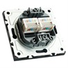 Розетка компьютерная 2-местная RJ-45 (механизм), STEKKER, серия Эмили, RST00-5111-05, черный уголь, soft touch - фото 80662