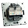 Розетка компьютерная 2-местная RJ-45 (механизм), STEKKER, серия Эмили, RST00-5111-05, черный уголь, soft touch - фото 80663