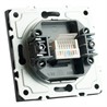 Розетка компьютерная 1-местная RJ-45 (механизм), STEKKER, серия Эмили, RST00-5117-05, черный уголь, soft touch - фото 80681