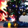 Световая фигура Свеча "Сказочный лес" 1LED (батарейки в компл), 12см, черный, LT127 - фото 81303