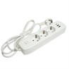 Удлинитель 3-местный c/з 3x1 мм2, 1,8 м, 250В, 10А, 2USB+1Type-C 2,4А, серия Home, белый STEKKER HM08-33-02 - фото 81789