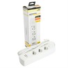 Удлинитель 3-местный c/з 3x1 мм2, 1,8 м, 250В, 10А, 2USB+1Type-C 2,4А, серия Home, белый STEKKER HM08-33-02 - фото 81795