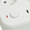 Удлинитель 3-местный c/з 3x1 мм2, 3 м, 250В, 10А, 4USB+2Type-C 2,4А, серия Home, белый STEKKER HM09-36-02 - фото 81801