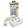 Удлинитель 3-местный c/з 3x1 мм2, 3 м, 250В, 10А, 4USB+2Type-C 2,4А, серия Home, белый STEKKER HM09-36-02 - фото 81805