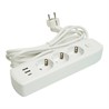 Удлинитель 3-местный c/з 3x1 мм2, 3 м, 250В, 10А, 2USB+1Type-C 2,4А, серия Home, белый STEKKER HM08-33-02 - фото 81808