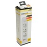 Удлинитель 3-местный c/з 3x1 мм2, 3 м, 250В, 10А, 2USB+1Type-C 2,4А, серия Home, белый STEKKER HM08-33-02 - фото 81815
