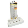 Удлинитель 3-местный c/з 3x1 мм2, 3 м, 250В, 10А, 2USB+1Type-C 2,4А, серия Home, белый STEKKER HM08-33-02 - фото 81816