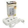 Удлинитель 3-местный c/з 3x1 мм2, 1,8 м, 250В, 10А, 4USB+2Type-C 2,4А, серия Home, белый STEKKER HM09-36-02 - фото 81825