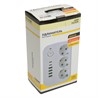 Удлинитель 3-местный c/з 3x1 мм2, 1,8 м, 250В, 10А, 4USB+2Type-C 2,4А, серия Home, белый STEKKER HM09-36-02 - фото 81826