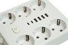 Удлинитель 6-местный c/з 3x1 мм2, 1,8 м, 250В, 10А, 4USB+2Type-C 2,4А, серия Home, белый STEKKER HM09-66-02 - фото 81833