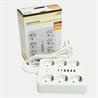 Удлинитель 6-местный c/з 3x1 мм2, 1,8 м, 250В, 10А, 4USB+2Type-C 2,4А, серия Home, белый STEKKER HM09-66-02 - фото 81837
