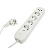 Удлинитель 4-местный c/з 3x1 мм2, 3 м, 250В, 10А, 2USB+1Type-C 2,4А, серия Home, белый STEKKER HM08-43-02 - фото 81857