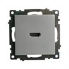 Розетка HDMI 2.1, Type A (механизм), STEKKER GLS00-7118-03, серия Катрин, серебро - фото 82042