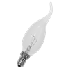 DECOR С35 FLAME CL 60W E14 (230V) FOTON_LIGHTING - лампа свеча на ветру прозрачная - фото 84926