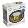 Светильник встраиваемый Feron DL3102 потолочный MR16 G5.3  черный + золото - фото 85248