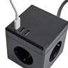 HM10-41-01 Удлинитель 3-местный с/з, 3x1мм2, 1.5м, 250В, 16А, 2USB+1С, 5V 3,1А, серия Comfort, черный - фото 85488