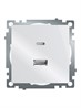 Розетка USB 2-местная + type C (механизм), STEKKER GLS10-7116-01, 250В, 3А, max 20W, серия Катрин, белый - фото 85523