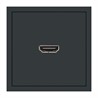 Розетка HDMI 2.0 Type A (механизм), серия Эмили, STEKKER, RST00-5118-05, черный уголь, soft touch - фото 85586