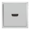 Розетка HDMI 2.0 Type A (механизм), серия Эмили, STEKKER, RST00-5118-10, платиново-серый, soft touch - фото 85587