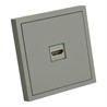 Розетка HDMI 2.0 Type A (механизм), серия Эмили, STEKKER, RST00-5118-10, платиново-серый, soft touch - фото 85869