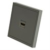 Розетка HDMI 2.0 Type A (механизм), серия Эмили, STEKKER, RST00-5118-10, платиново-серый, soft touch - фото 85870