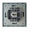Розетка HDMI 2.0 Type A (механизм), серия Эмили, STEKKER, RST00-5118-10, платиново-серый, soft touch - фото 85873