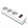 Сетевой фильтр 3-местный с/з STEKKER HM20-31-03 3x1мм2, 3 м, 250В, 16А, серия Optima, белый - фото 85979
