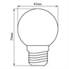 Лампа светодиодная Feron LB-37 Шарик E27 1W 230V Синий - фото 88154