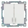 Выключатель 2-клавишный c индикатором (механизм), STEKKER GLS10-7102-01, 250В, 10А, серия Катрин, белый - фото 89725