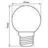 Лампа светодиодная Feron LB-37 Шарик E27 1W 230V 6400K матовый - фото 91136