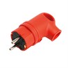 Вилка угловая с/з STEKKER, RPG16-21-442 (В 16-002), каучук, 250В, 16A, IP44, красный - фото 91356