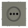 Розетка 1-местная с защитной шторкой (механизм), STEKKER,  б/з, 250В, 16А, серия Эмили, RST16-5109-09, антрацит, soft touch - фото 91760