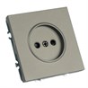 Розетка 1-местная с защитной шторкой (механизм), STEKKER,  б/з, 250В, 16А, серия Эмили, RST16-5109-09, антрацит, soft touch - фото 91761