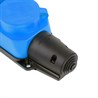 Розетка переносная 3-местная c/з STEKKER, RST16-23-44-4 (РП 16-334), 250В, 16А, IP44, синий - фото 92373