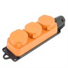 Розетка переносная 3-местная c/з STEKKER, RST16-23-44-5 (РП 16-334), штепсельная 250В, 16А, IP44, оранжевый - фото 92377