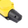 Розетка переносная 3-местная c/з STEKKER, RST16-23-44-6 (РП 16-334), штепсельная 250В, 16А, IP44, желтый - фото 92411