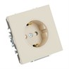 Розетка 1-местная с защитной шторкой с/з (механизм), STEKKER, 250В, 16А, серия Эмили, RST16-5110-08, кашемир, soft touch - фото 92655