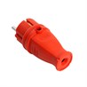 Вилка прямая с/з STEKKER, RPG16-21-441, каучук, 250В, 16A, IP44, красный (В 16-001) - фото 93717